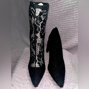 Black Lace Ankle Boots